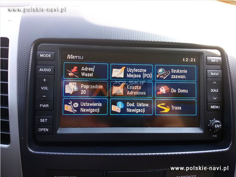 Mitsubishi MMCS Tłumaczenie nawigacji - Polskie menu